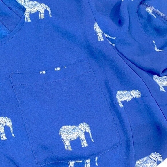 Torrid elephant print blue boho top size 2X - Picture 5 of 7